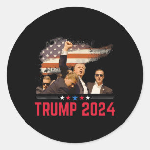 Trump 2024 Outlaw Hillbilly J.d.vance 2024 Donald  Classic Round Sticker