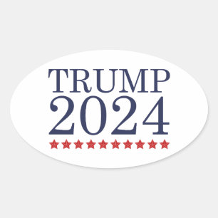 Trump 2024 oval sticker