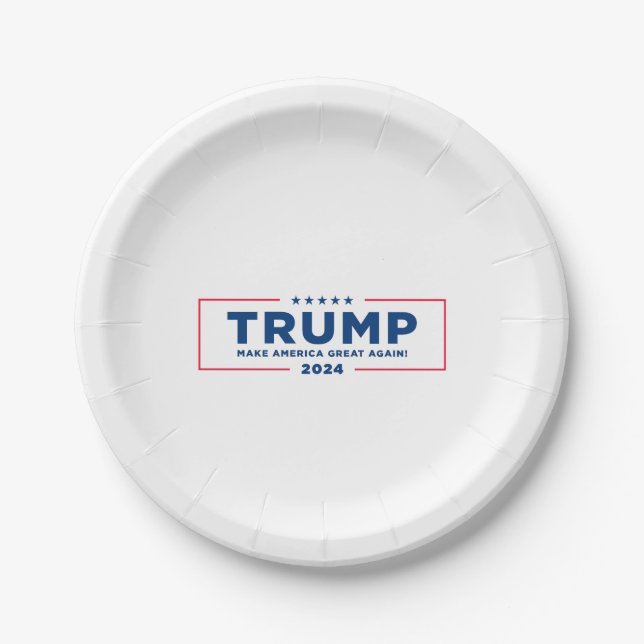 Trump 2024  paper plate (Front)