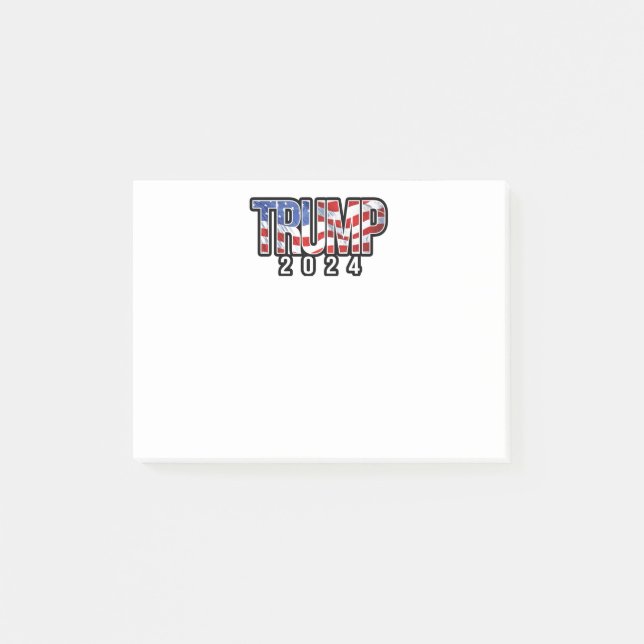 Trump 2024 Patriotic Block Letters Post-it Notes (Front)