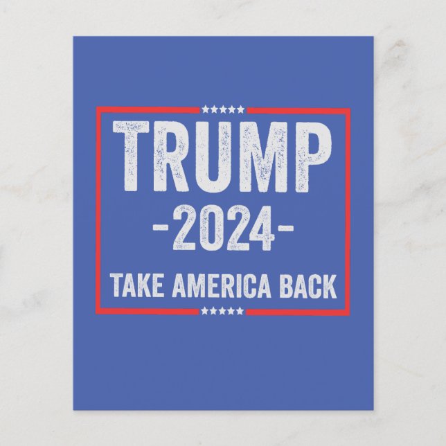 Trump 2024 Patriotic Republican Election President Flyer (Front)