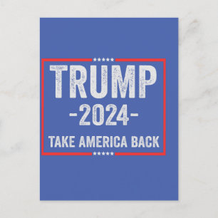 Trump 2024 Patriotic Republican Election President Postcard