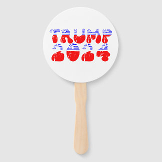Trump 2024 Patriotic Retro Groovy Election Hand Fan