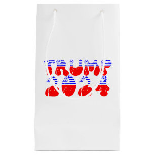Trump 2024 Patriotic Retro Groovy Election Small Gift Bag