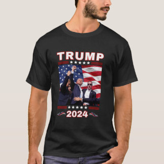 Trump 2024 Pennsylvania Rally Fist Raised American T-Shirt