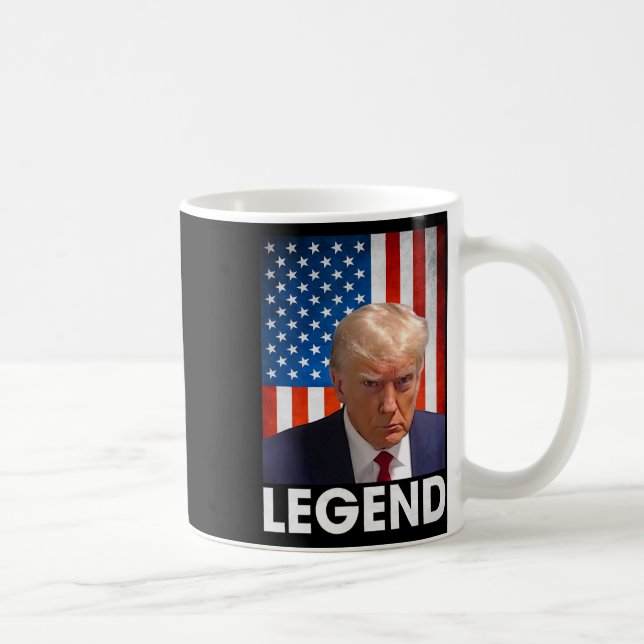 Trump 2024 President Legend American Flag  Coffee Mug (Right)