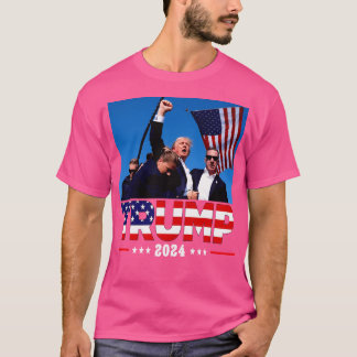 Trump 2024 President Trump Shot Trump For Presiden T-Shirt