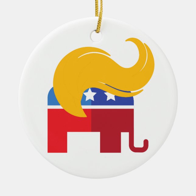 Trump 2024 Presidential Election  Ceramic Tree Decoration (Front)