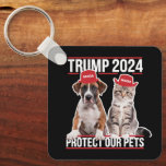 Trump 2024 Protect Our Pets Cat Dogs MAGA Key Ring<br><div class="desc">Trump 2024 Protect Our Pets Cat Dogs MAGA</div>