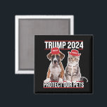 Trump 2024 Protect Our Pets Cat Dogs MAGA Magnet<br><div class="desc">Trump 2024 Protect Our Pets Cat Dogs MAGA</div>