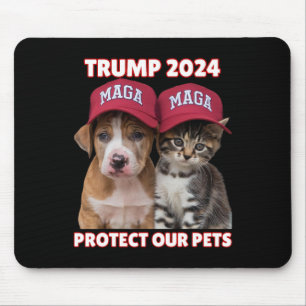 Trump 2024 Protect Our Pets Funny Eat Our Pets Cat Mouse Mat