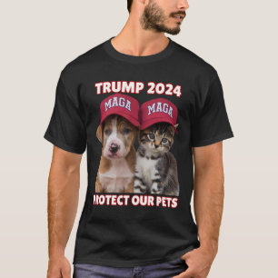 Trump 2024 Protect Our Pets Funny Eat Our Pets Cat T-Shirt