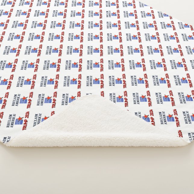 Trump 2024 Reclaim America Sherpa Blanket (3/4)