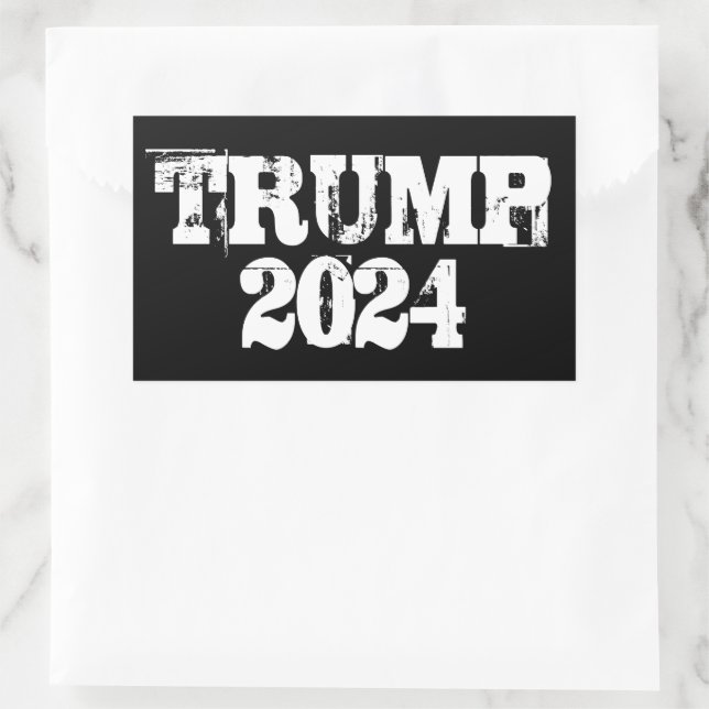 Trump 2024 rectangular sticker (Bag)