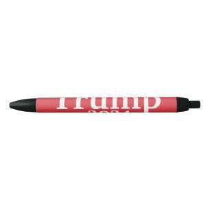 Trump 2024 Red and White Presidential Campaign Black Ink Pen