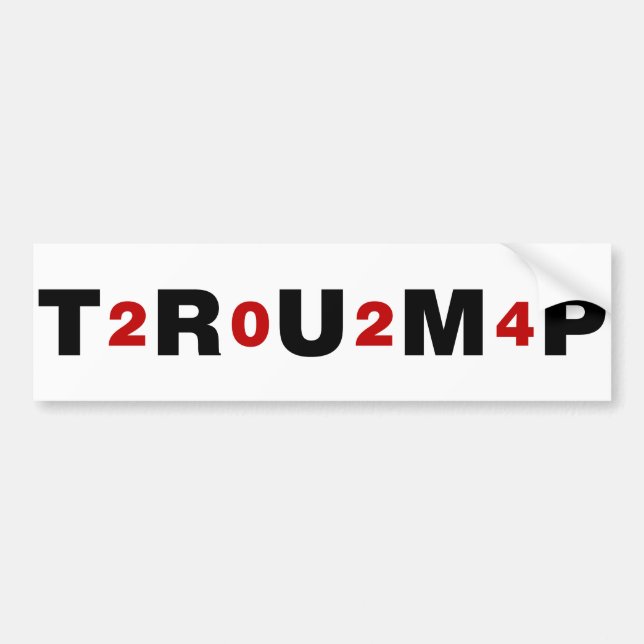 Trump 2024 Red Bumper Sticker (Front)