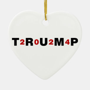 Trump 2024 Red Ceramic Tree Decoration
