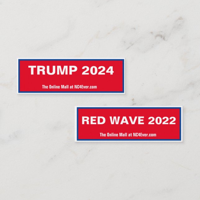TRUMP 2024 RED WAVE 2022 MINI BUSINESS CARD (Front/Back)