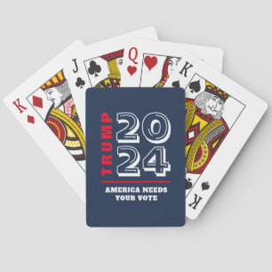 Trump 2024 Republican Conservative Election Rally Playing Cards