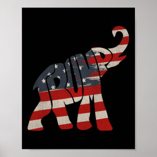 Trump 2024 Republican Elephant Trump Supporter  Poster