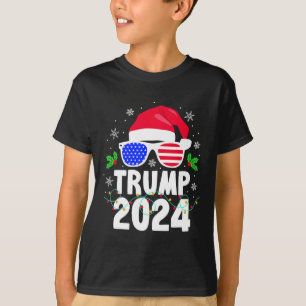 Trump 2024 Santa Usa Make Christmas Great Again Fu T-Shirt