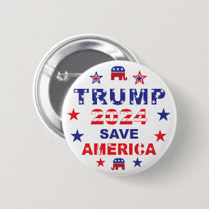 TRUMP 2024 SAVE AMERICA 6 CM ROUND BADGE