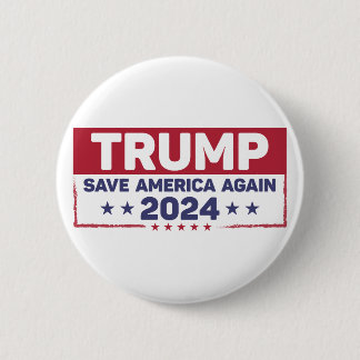Trump 2024 Save America Again 6 Cm Round Badge