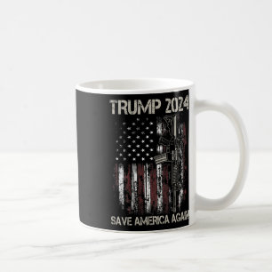 Trump 2024 Save America Again American Flag Gun (o Coffee Mug