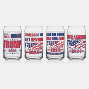 Trump 2024 Save America Can Glass