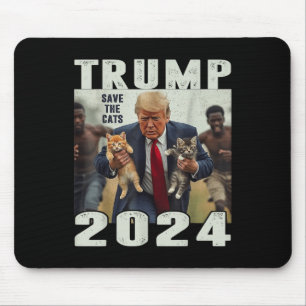 Trump 2024 Save The Cats Saying Debate Mouse Mat