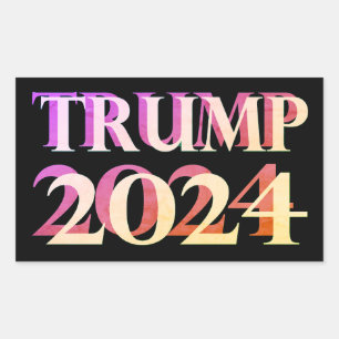 Trump 2024 shadow rectangular sticker