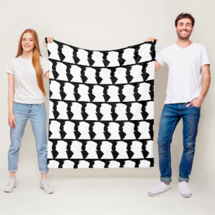 Trump 2024 Silhouette  Fleece Blanket