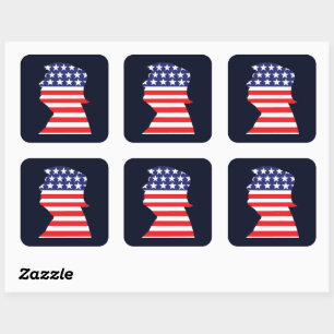 Trump 2024 Silhouette Square Sticker