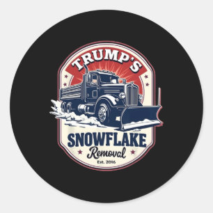 Trump 2024 Snowflake Removal Service Political Sat Classic Round Sticker