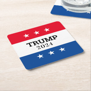 Trump 2024 square paper coaster