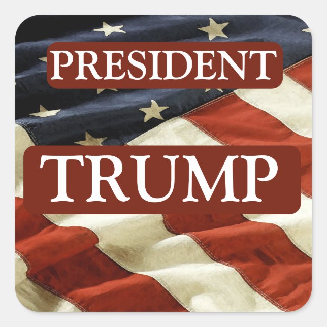 TRUMP 2024 SQUARE STICKER (Front)