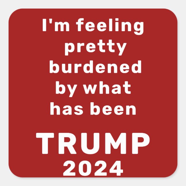 Trump 2024  square sticker (Front)