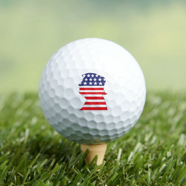 Trump 2024 Stars and Stripes Golf Balls (Insitu Tee)