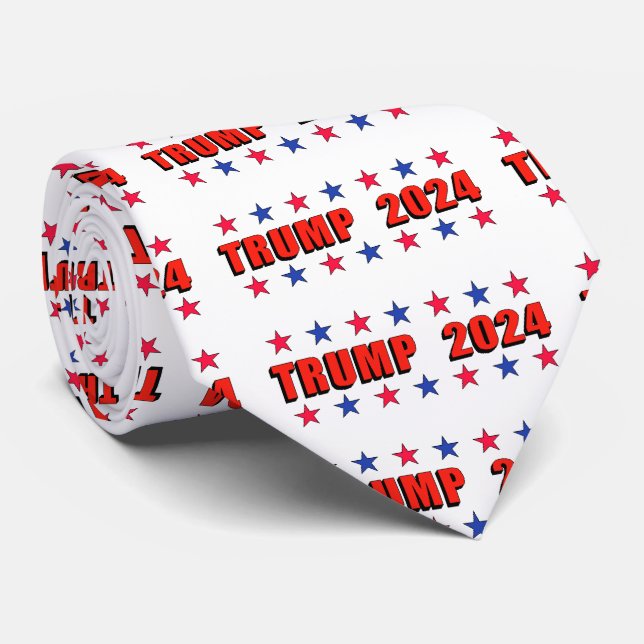 TRUMP 2024 Stars Neck Tie (Rolled)