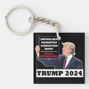Trump 2024 Still Standing President Election USA  Key Ring