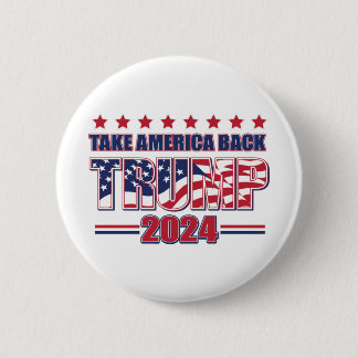TRUMP-2024 Take America Back 6 Cm Round Badge