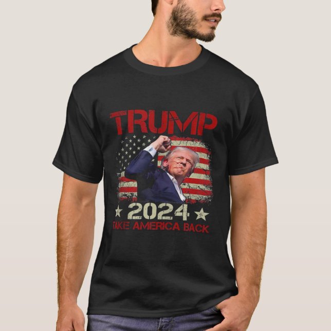 Trump 2024 Take America Back again  T-Shirt (Front)