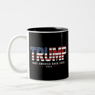 Trump 2024 Take America Back American 2024 Gifts Two-Tone Coffee Mug