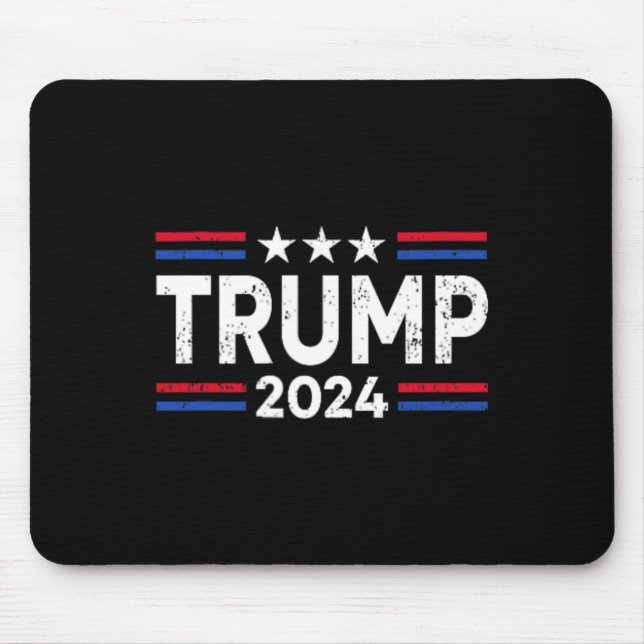 Trump 2024 Take America Back American Flag (2 Side Mouse Mat (Front)