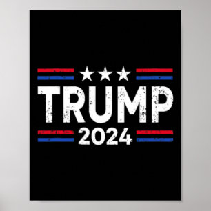 Trump 2024 Take America Back American Flag (2 Side Poster