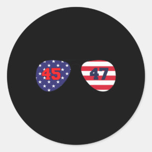 Trump 2024 Take America Back American Flag Patriot Classic Round Sticker