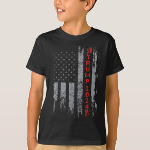Trump 2024 Take America Back American Flag Patriot T-Shirt