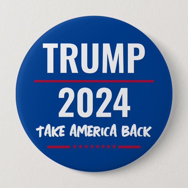 Trump 2024 Take America Back Campaign Button (Front)
