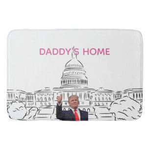 Trump 2024 Take America Back Daddy's Home Bath Mat