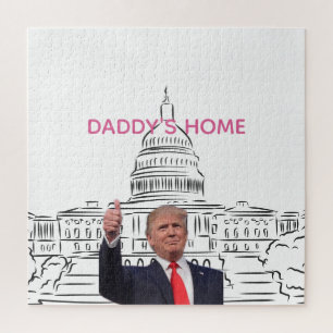 Trump 2024 Take America Back Daddy's Home  Jigsaw Puzzle